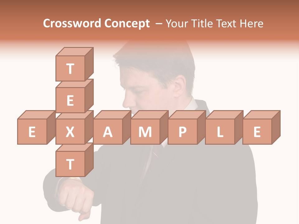 A Man In A Suit Is Holding His Hand Out PowerPoint Template