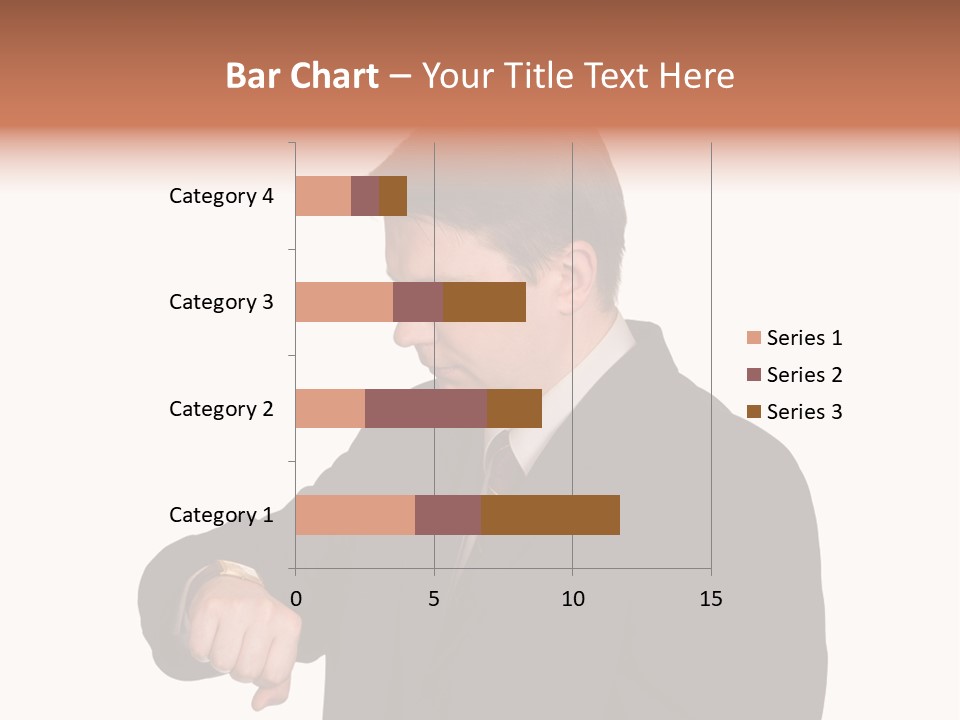 A Man In A Suit Is Holding His Hand Out PowerPoint Template