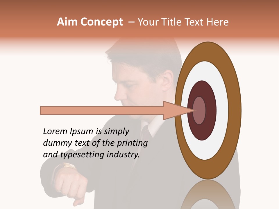 A Man In A Suit Is Holding His Hand Out PowerPoint Template