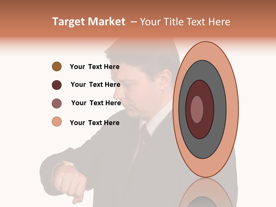 A Man In A Suit Is Holding His Hand Out PowerPoint Template