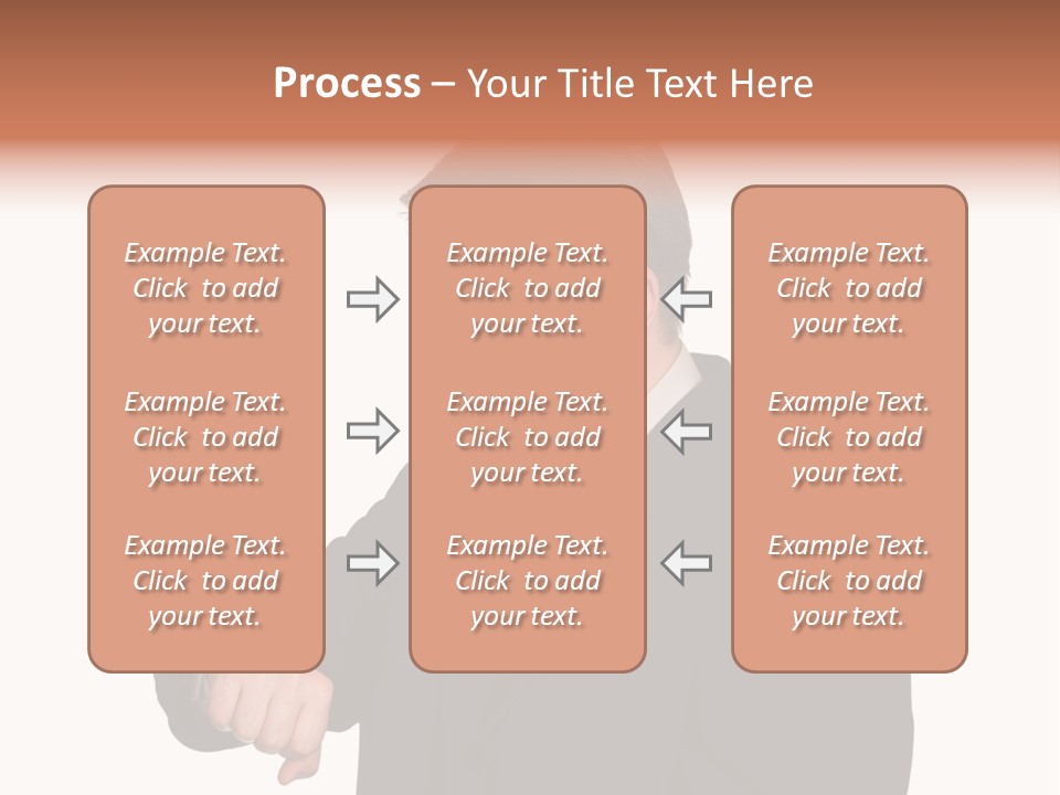 A Man In A Suit Is Holding His Hand Out PowerPoint Template