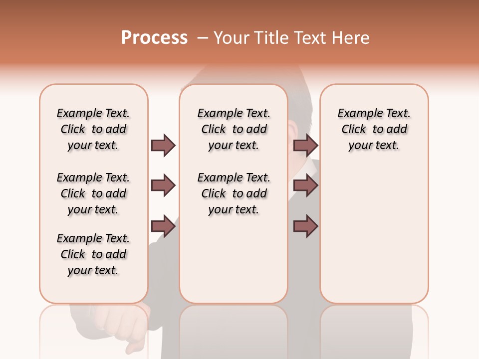 A Man In A Suit Is Holding His Hand Out PowerPoint Template