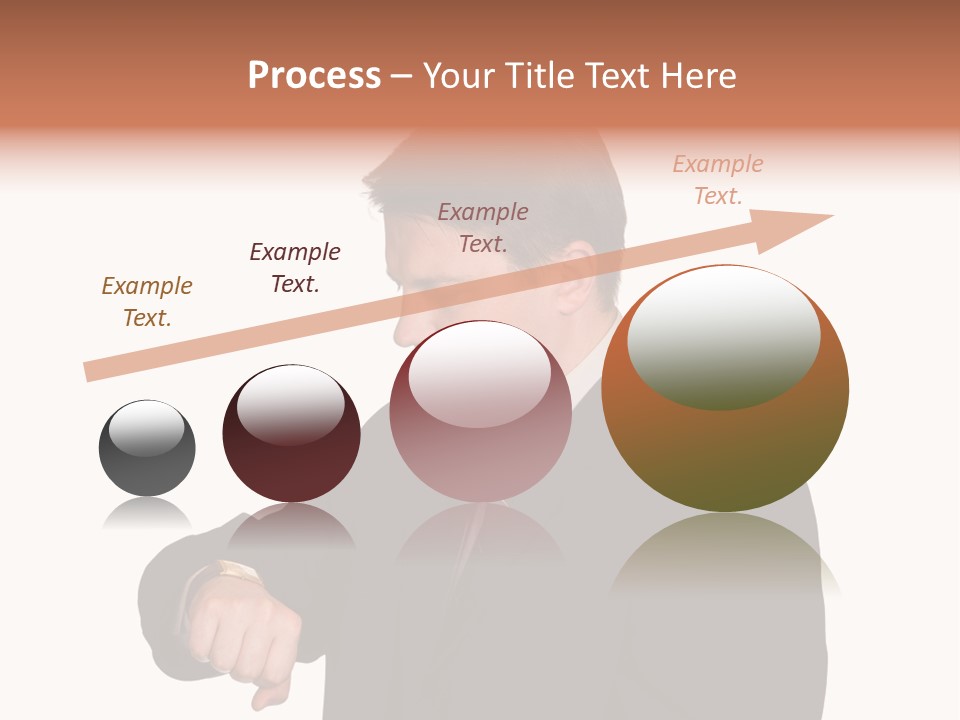 A Man In A Suit Is Holding His Hand Out PowerPoint Template