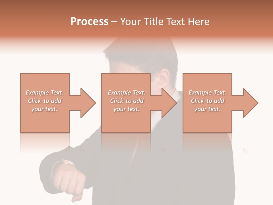 A Man In A Suit Is Holding His Hand Out PowerPoint Template