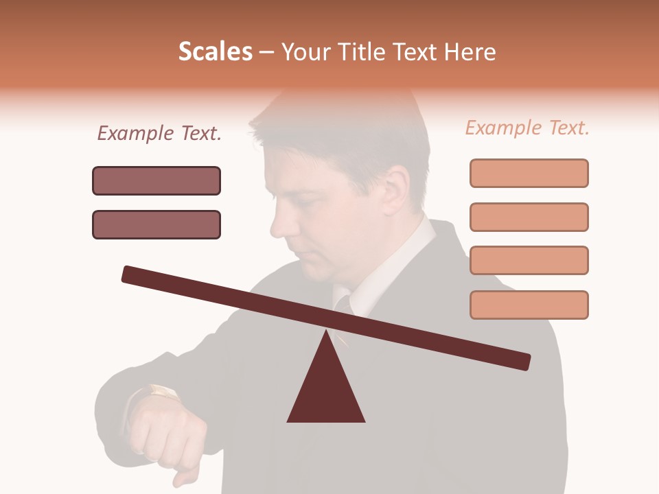 A Man In A Suit Is Holding His Hand Out PowerPoint Template