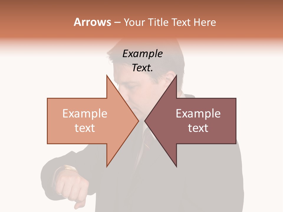 A Man In A Suit Is Holding His Hand Out PowerPoint Template