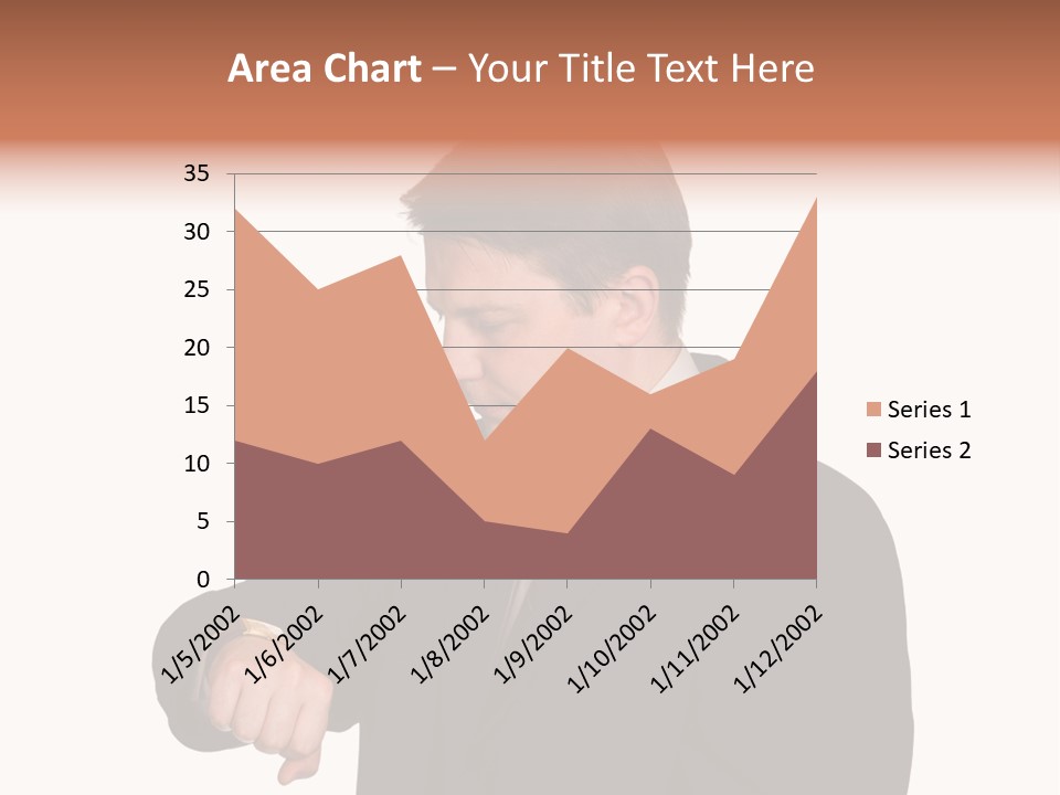 A Man In A Suit Is Holding His Hand Out PowerPoint Template