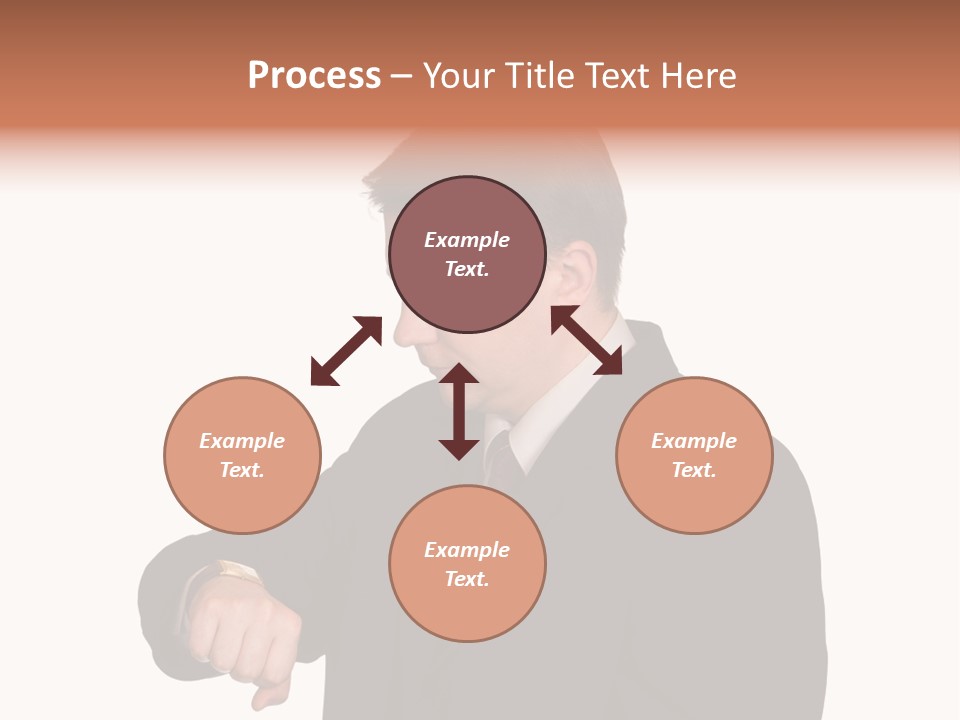 A Man In A Suit Is Holding His Hand Out PowerPoint Template