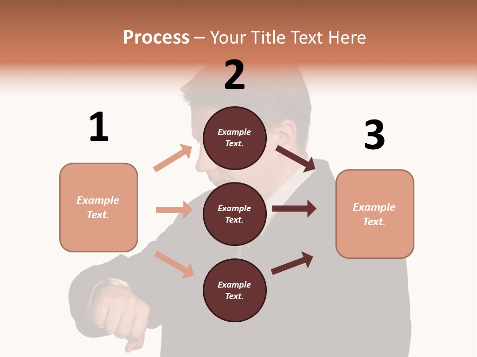 A Man In A Suit Is Holding His Hand Out PowerPoint Template