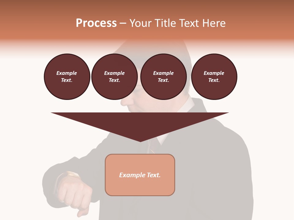 A Man In A Suit Is Holding His Hand Out PowerPoint Template