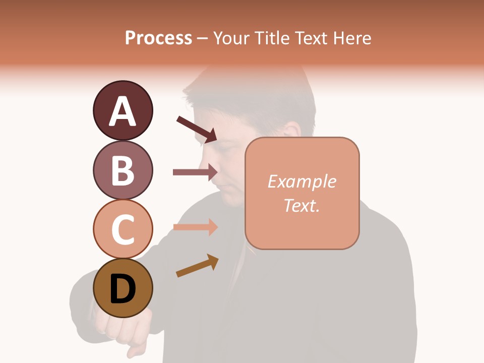 A Man In A Suit Is Holding His Hand Out PowerPoint Template