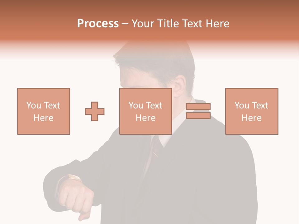 A Man In A Suit Is Holding His Hand Out PowerPoint Template