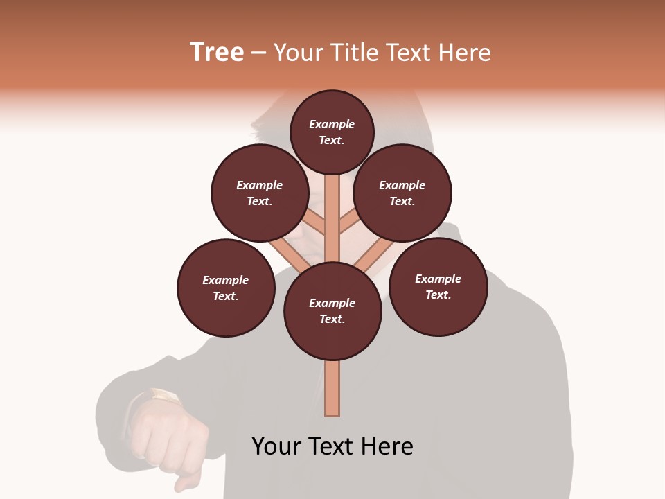 A Man In A Suit Is Holding His Hand Out PowerPoint Template