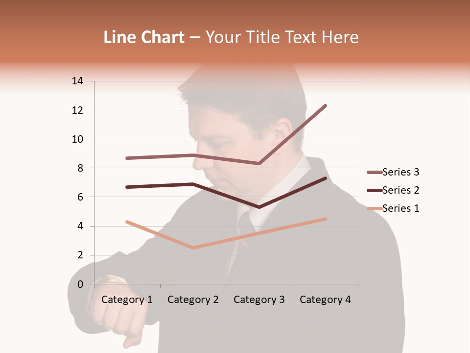 A Man In A Suit Is Holding His Hand Out PowerPoint Template