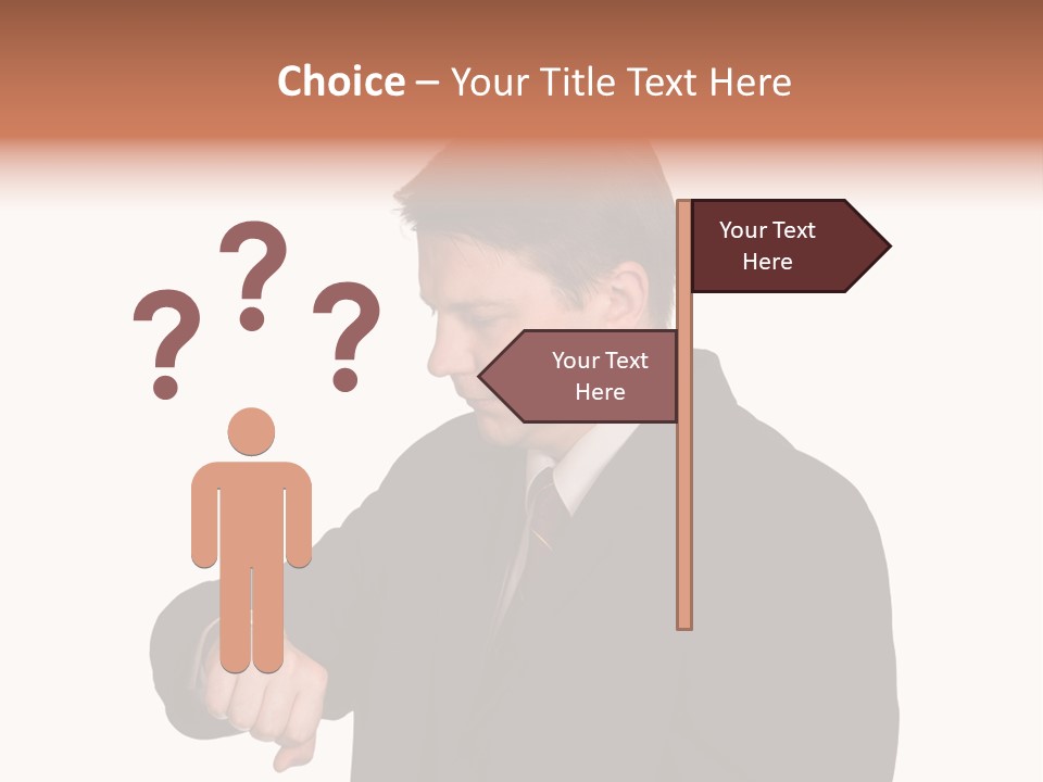 A Man In A Suit Is Holding His Hand Out PowerPoint Template