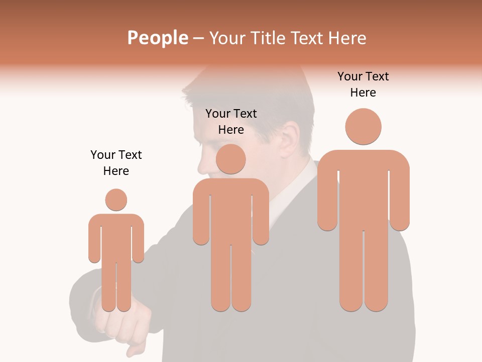 A Man In A Suit Is Holding His Hand Out PowerPoint Template