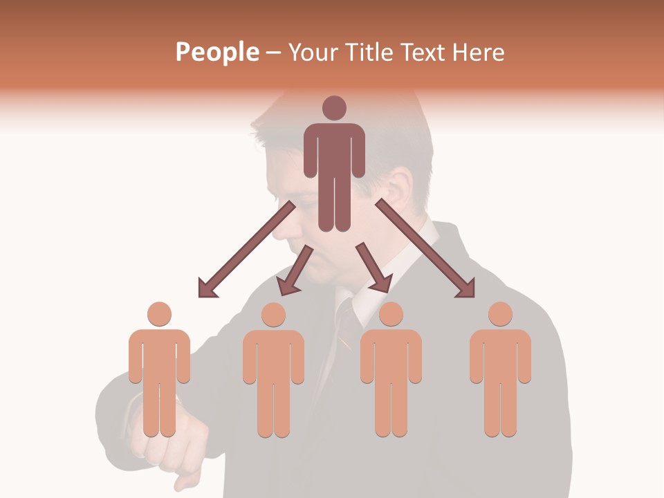 A Man In A Suit Is Holding His Hand Out PowerPoint Template