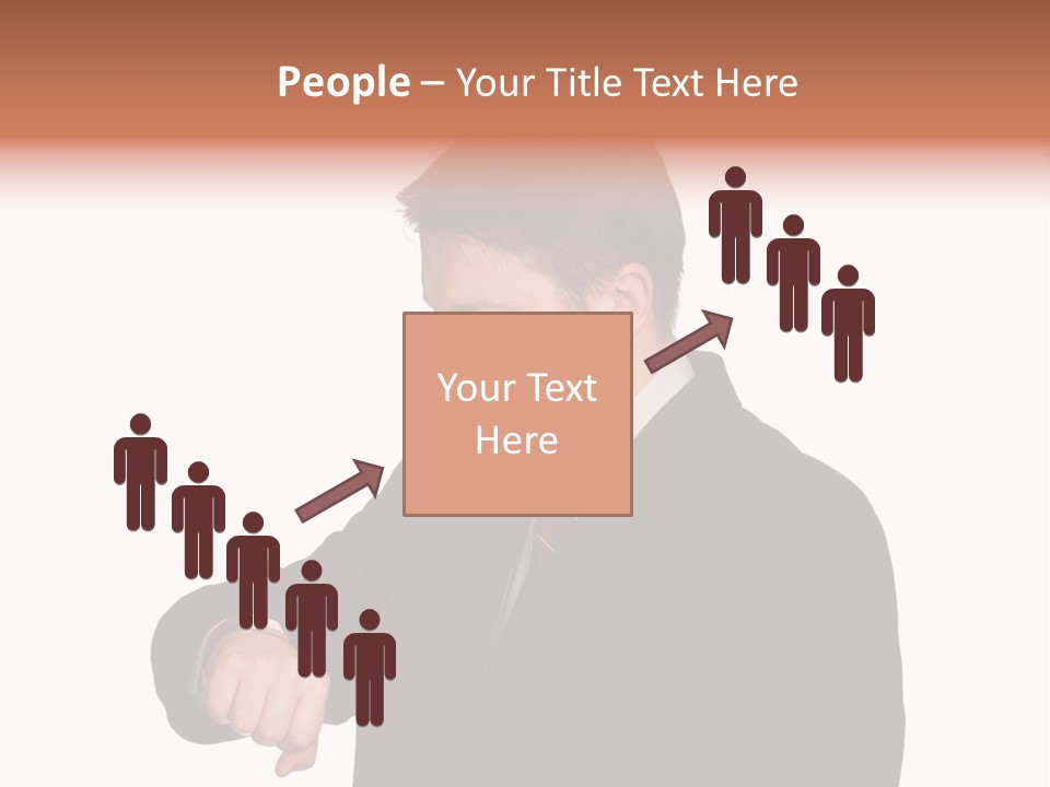 A Man In A Suit Is Holding His Hand Out PowerPoint Template