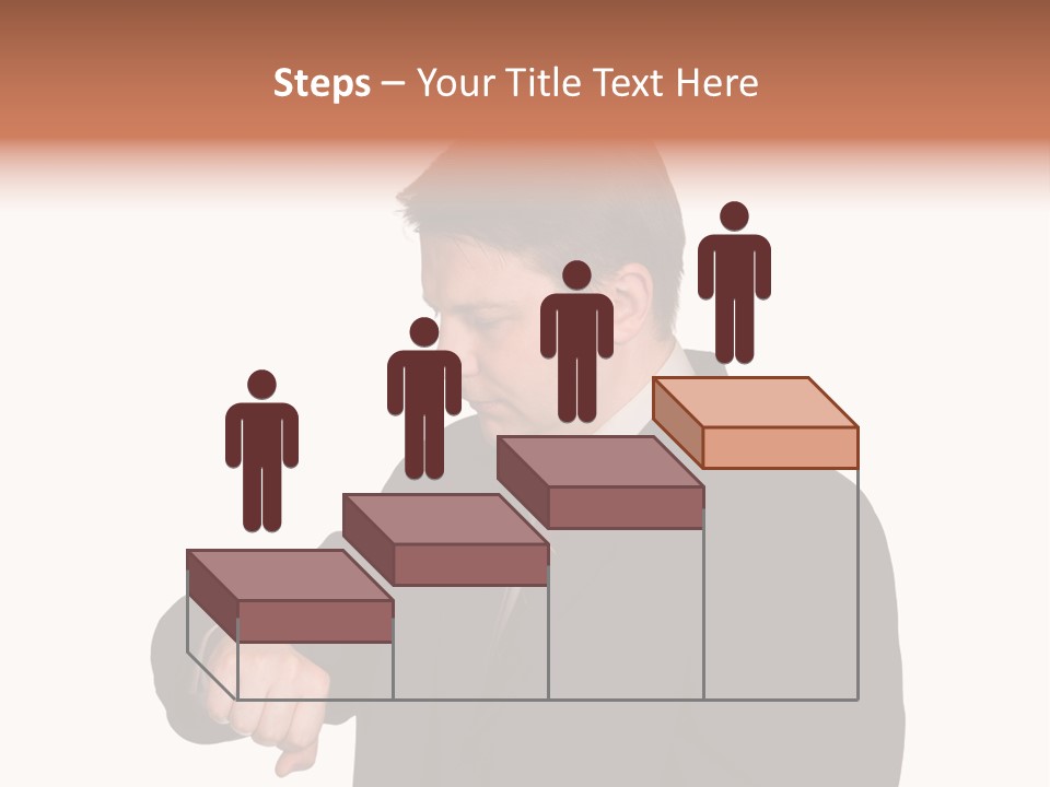 A Man In A Suit Is Holding His Hand Out PowerPoint Template