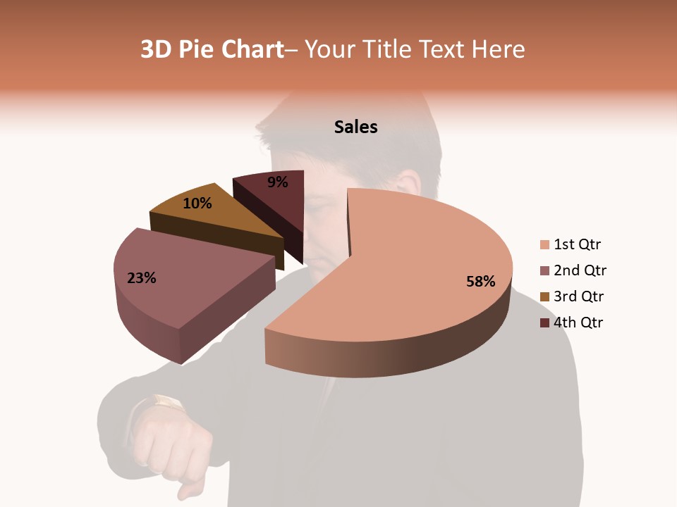 A Man In A Suit Is Holding His Hand Out PowerPoint Template