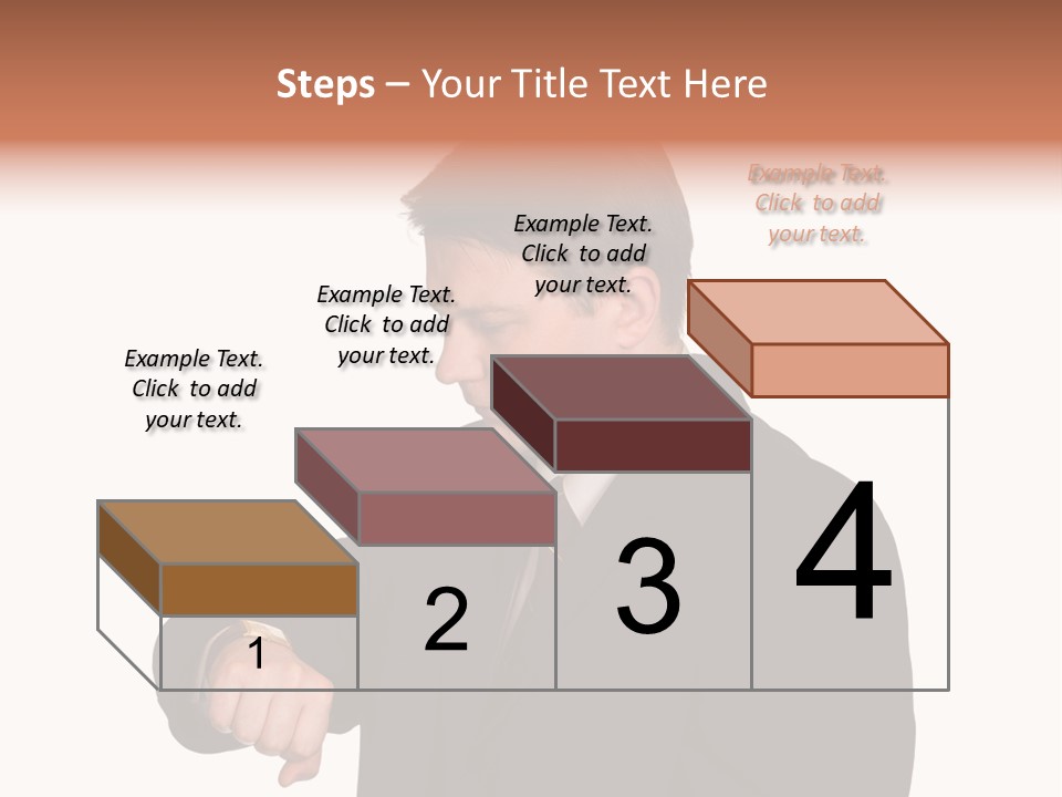 A Man In A Suit Is Holding His Hand Out PowerPoint Template