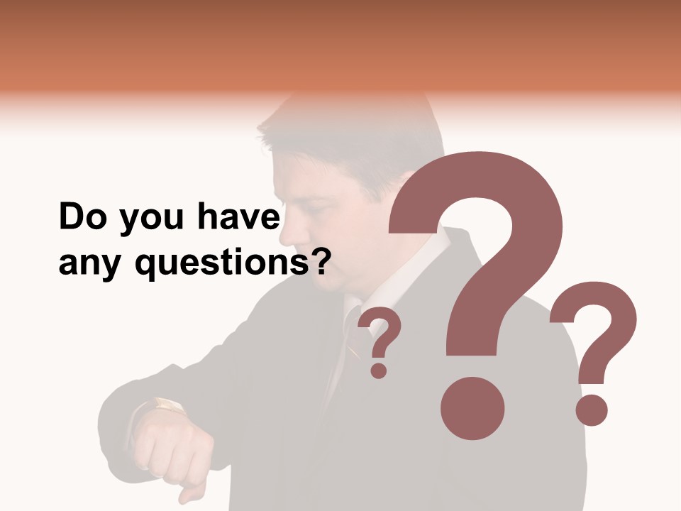 A Man In A Suit Is Holding His Hand Out PowerPoint Template