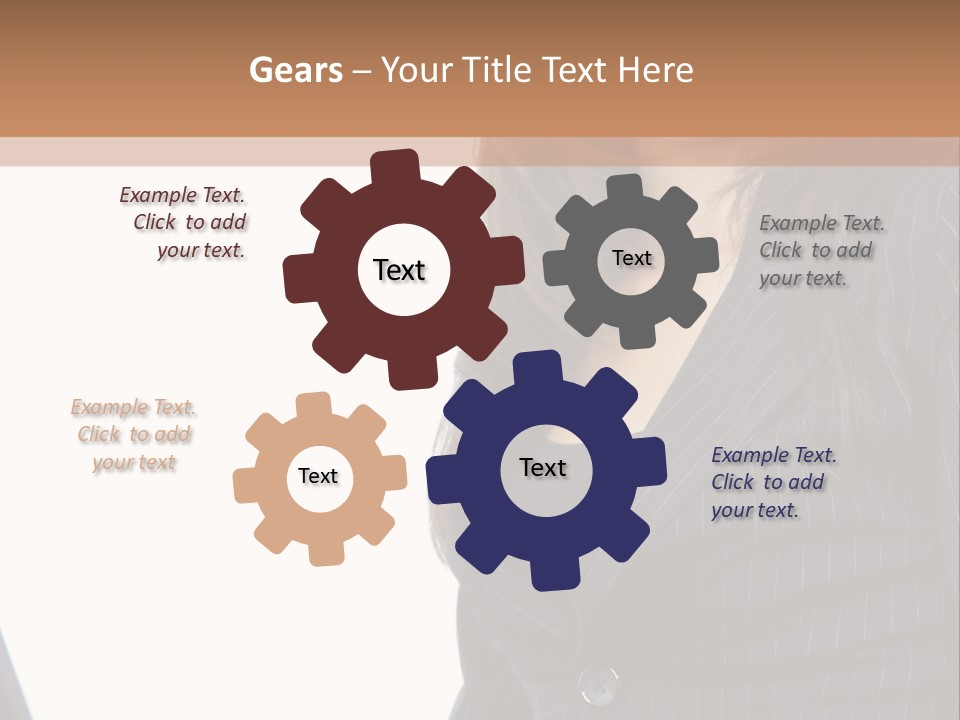 A Woman Sitting In Front Of A Laptop Computer PowerPoint Template