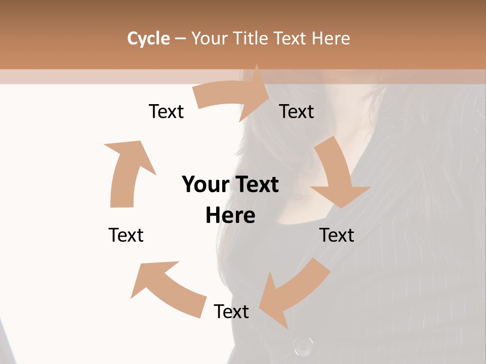 A Woman Sitting In Front Of A Laptop Computer PowerPoint Template