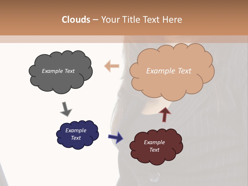 A Woman Sitting In Front Of A Laptop Computer PowerPoint Template