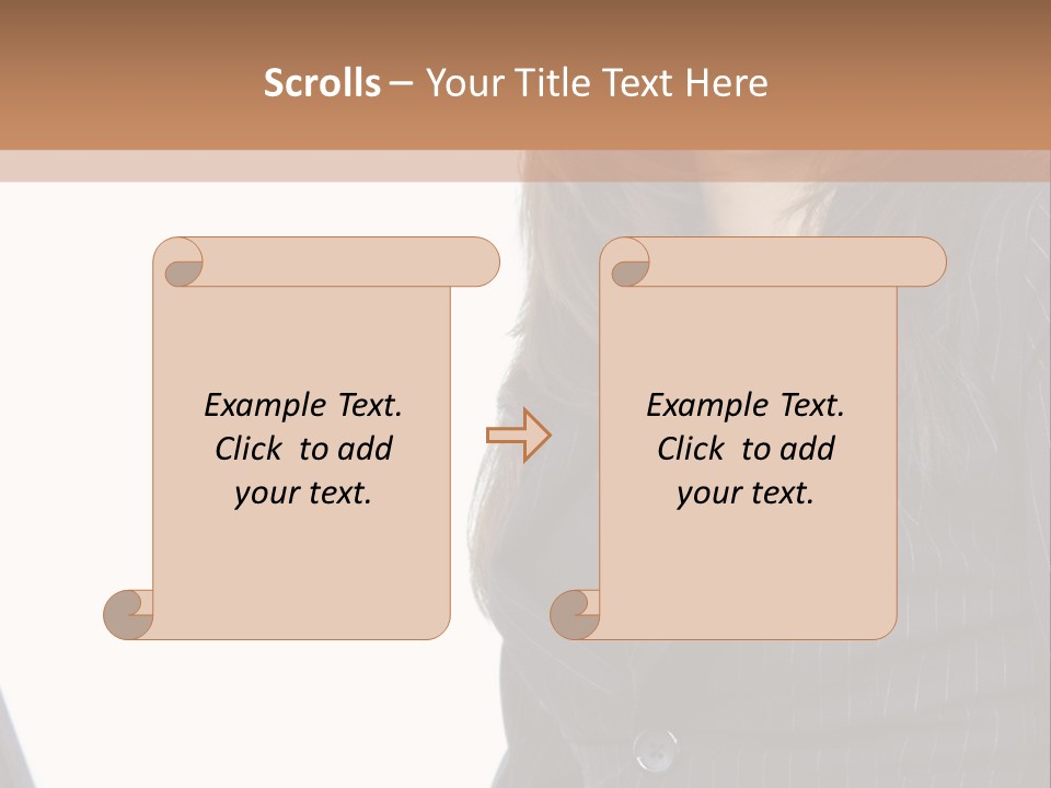 A Woman Sitting In Front Of A Laptop Computer PowerPoint Template