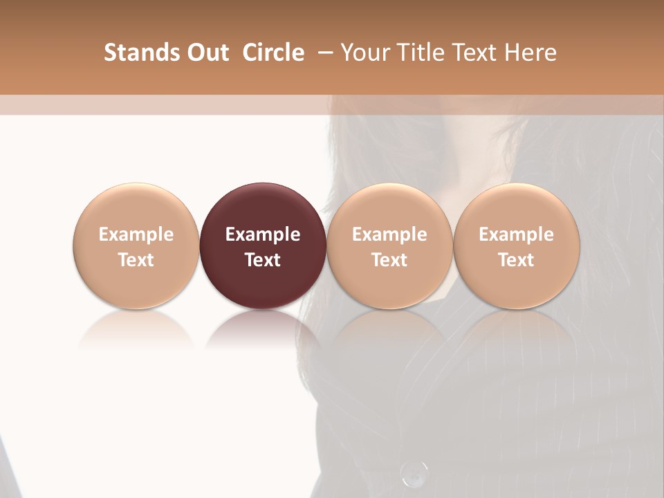 A Woman Sitting In Front Of A Laptop Computer PowerPoint Template