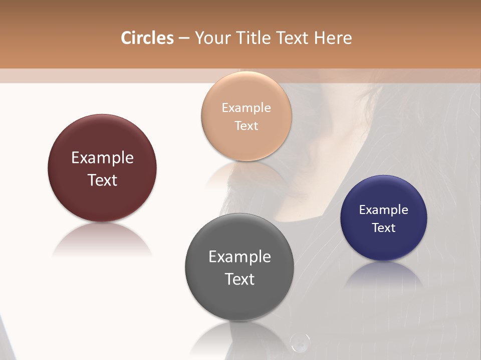 A Woman Sitting In Front Of A Laptop Computer PowerPoint Template