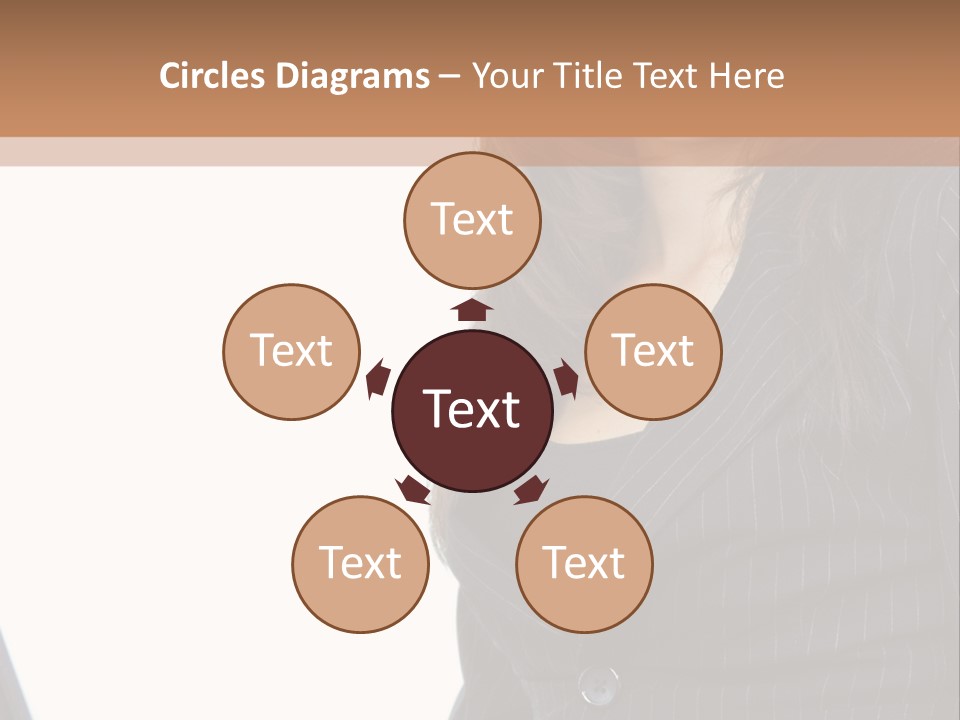 A Woman Sitting In Front Of A Laptop Computer PowerPoint Template