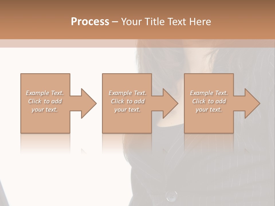 A Woman Sitting In Front Of A Laptop Computer PowerPoint Template