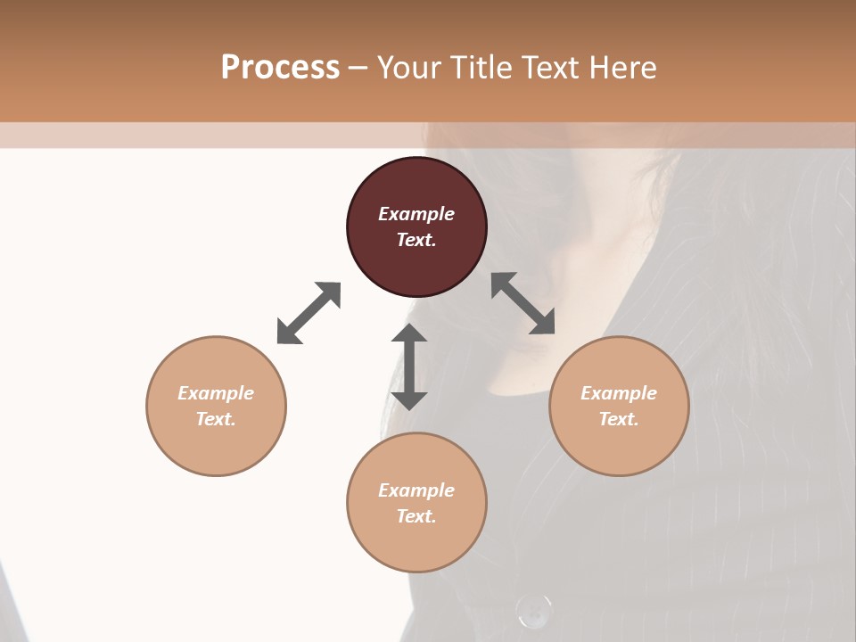 A Woman Sitting In Front Of A Laptop Computer PowerPoint Template