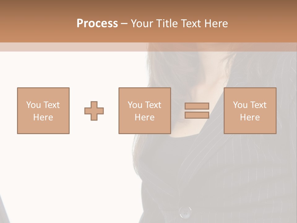 A Woman Sitting In Front Of A Laptop Computer PowerPoint Template