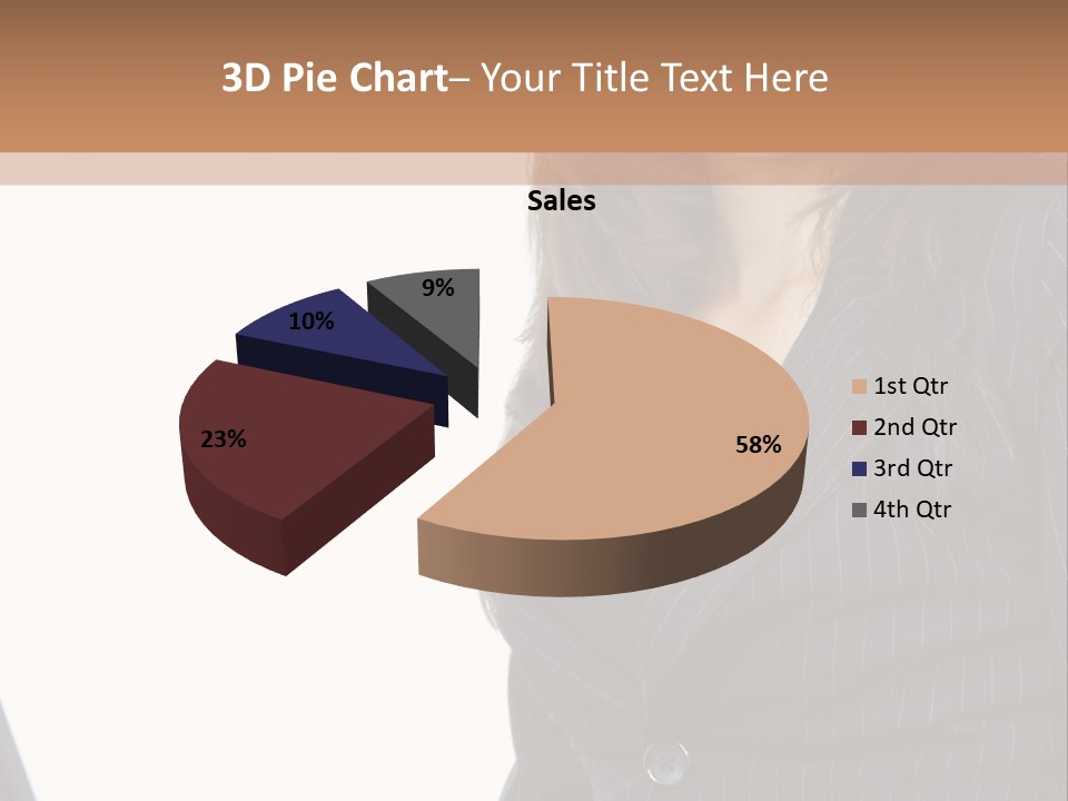 A Woman Sitting In Front Of A Laptop Computer PowerPoint Template