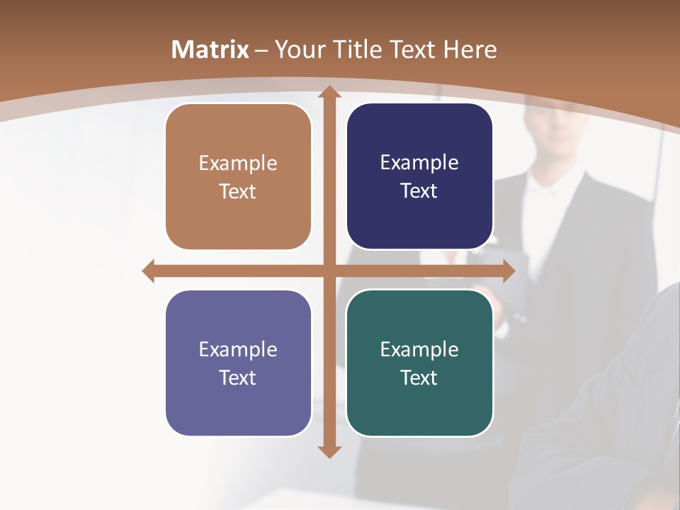 A Man In A Business Suit Standing In Front Of A Group Of People PowerPoint Template