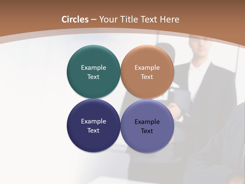 A Man In A Business Suit Standing In Front Of A Group Of People PowerPoint Template