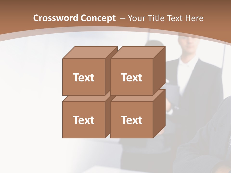 A Man In A Business Suit Standing In Front Of A Group Of People PowerPoint Template