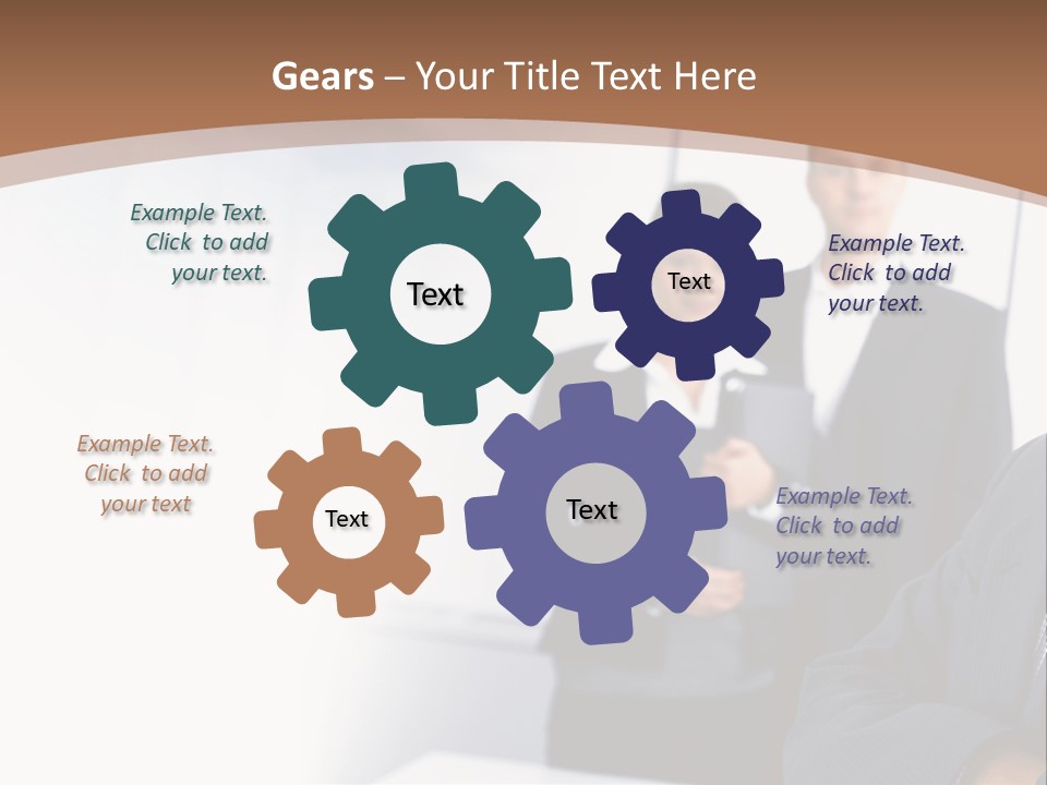 A Man In A Business Suit Standing In Front Of A Group Of People PowerPoint Template