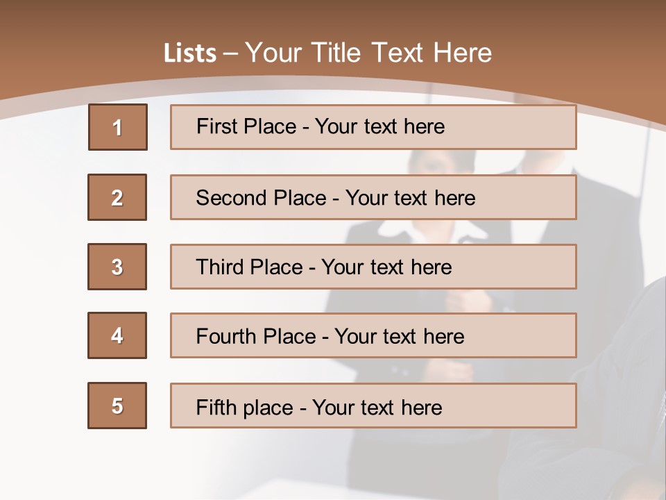 A Man In A Business Suit Standing In Front Of A Group Of People PowerPoint Template