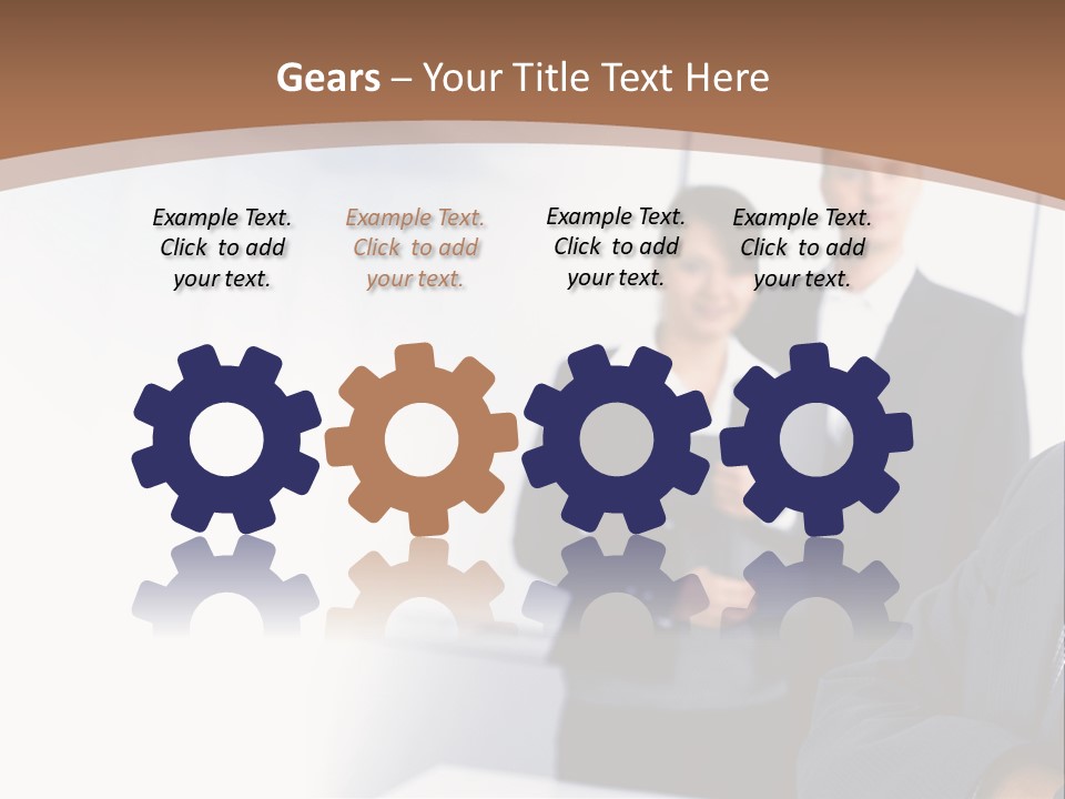 A Man In A Business Suit Standing In Front Of A Group Of People PowerPoint Template