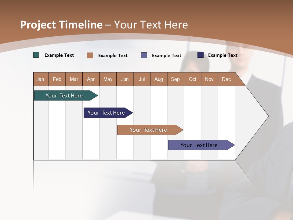 A Man In A Business Suit Standing In Front Of A Group Of People PowerPoint Template