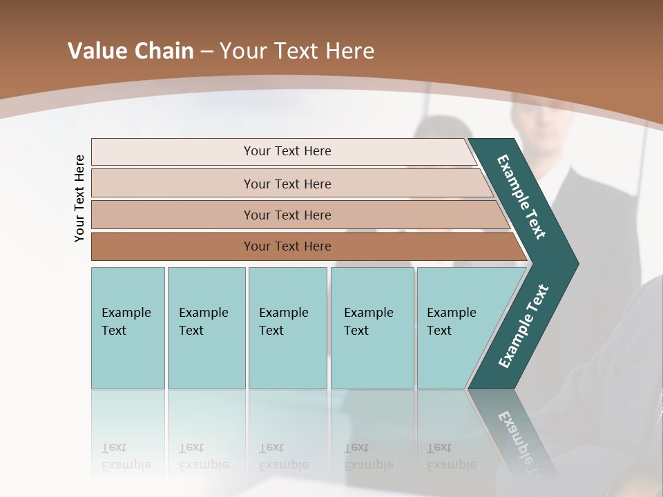 A Man In A Business Suit Standing In Front Of A Group Of People PowerPoint Template