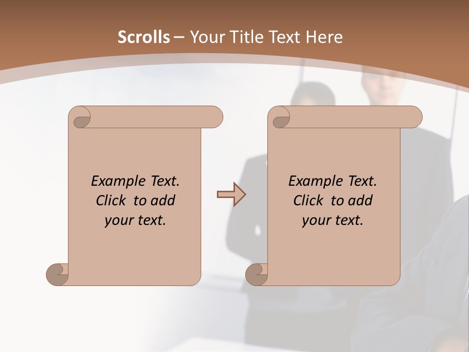 A Man In A Business Suit Standing In Front Of A Group Of People PowerPoint Template
