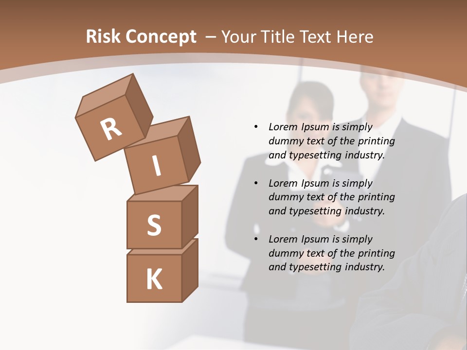 A Man In A Business Suit Standing In Front Of A Group Of People PowerPoint Template