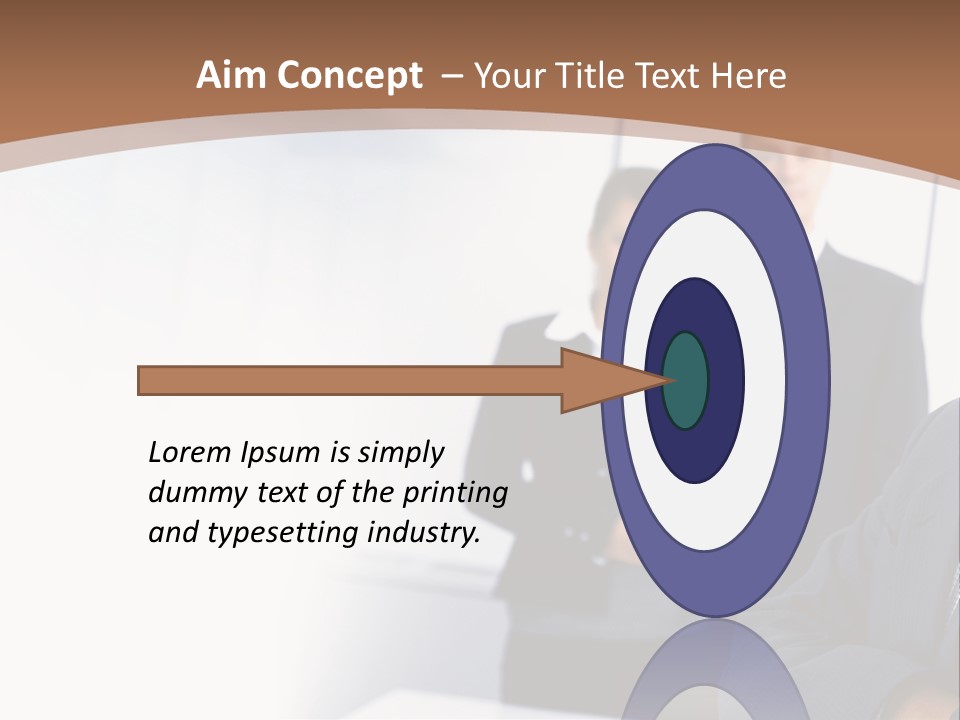 A Man In A Business Suit Standing In Front Of A Group Of People PowerPoint Template