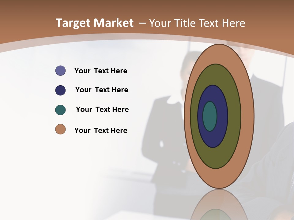 A Man In A Business Suit Standing In Front Of A Group Of People PowerPoint Template