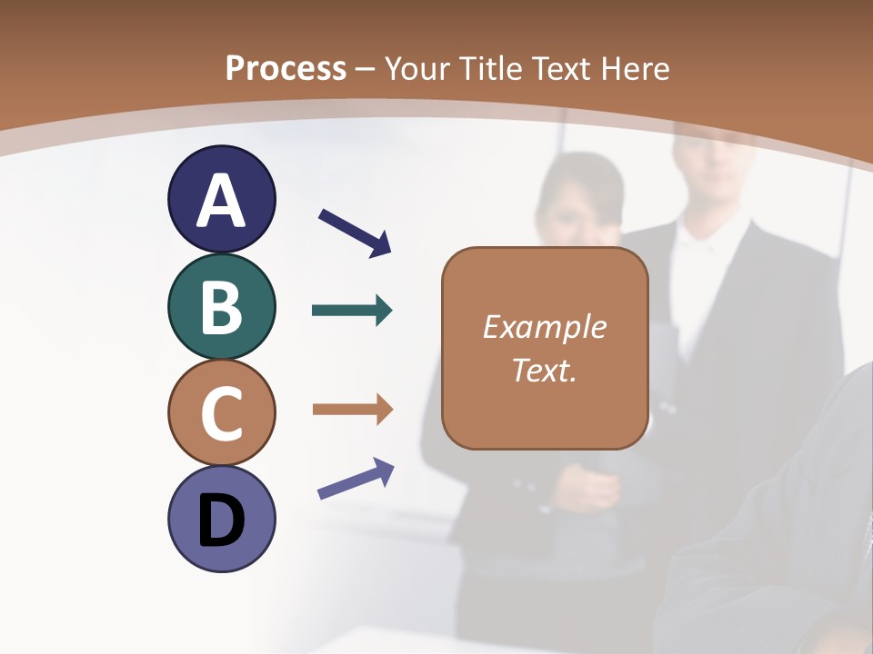 A Man In A Business Suit Standing In Front Of A Group Of People PowerPoint Template